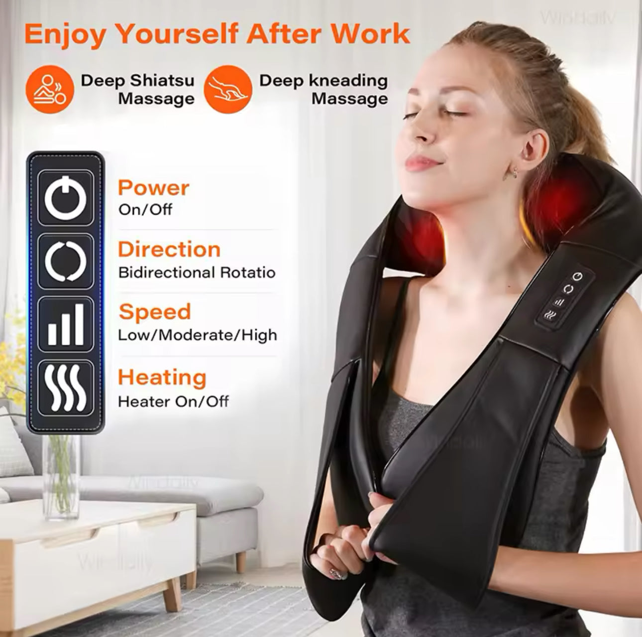Shiatsu Heated Neck and Back Massager