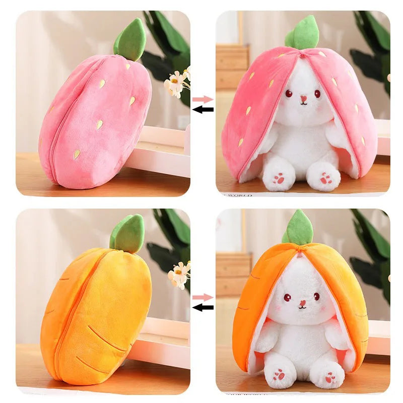 Strawberry Carrot Bunny Plush Toy