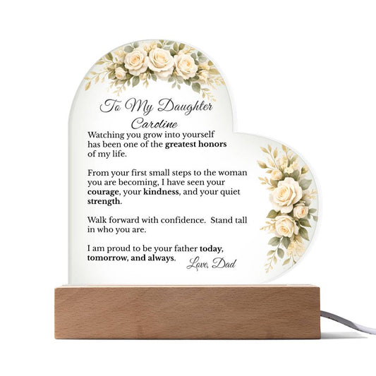 To My Daughter from Dad Acrylic Plaque