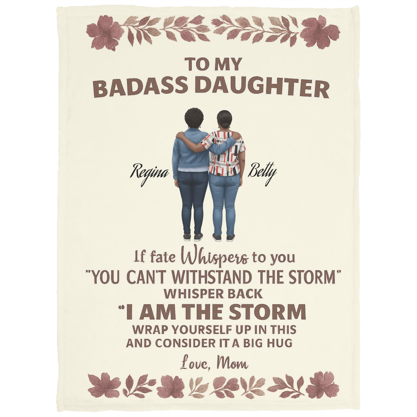 Badass Daughter Cozy Plush Fleece Blanket - 30x40