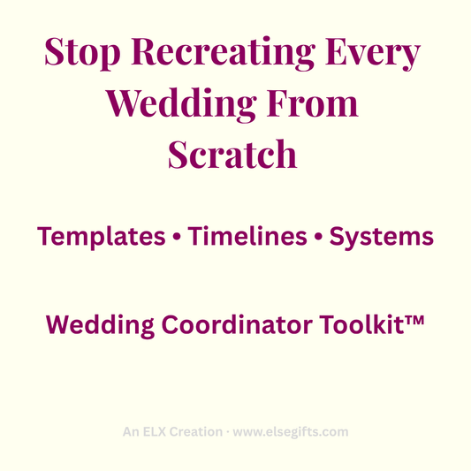 Wedding Coordinator Toolkit™ (Month 1)