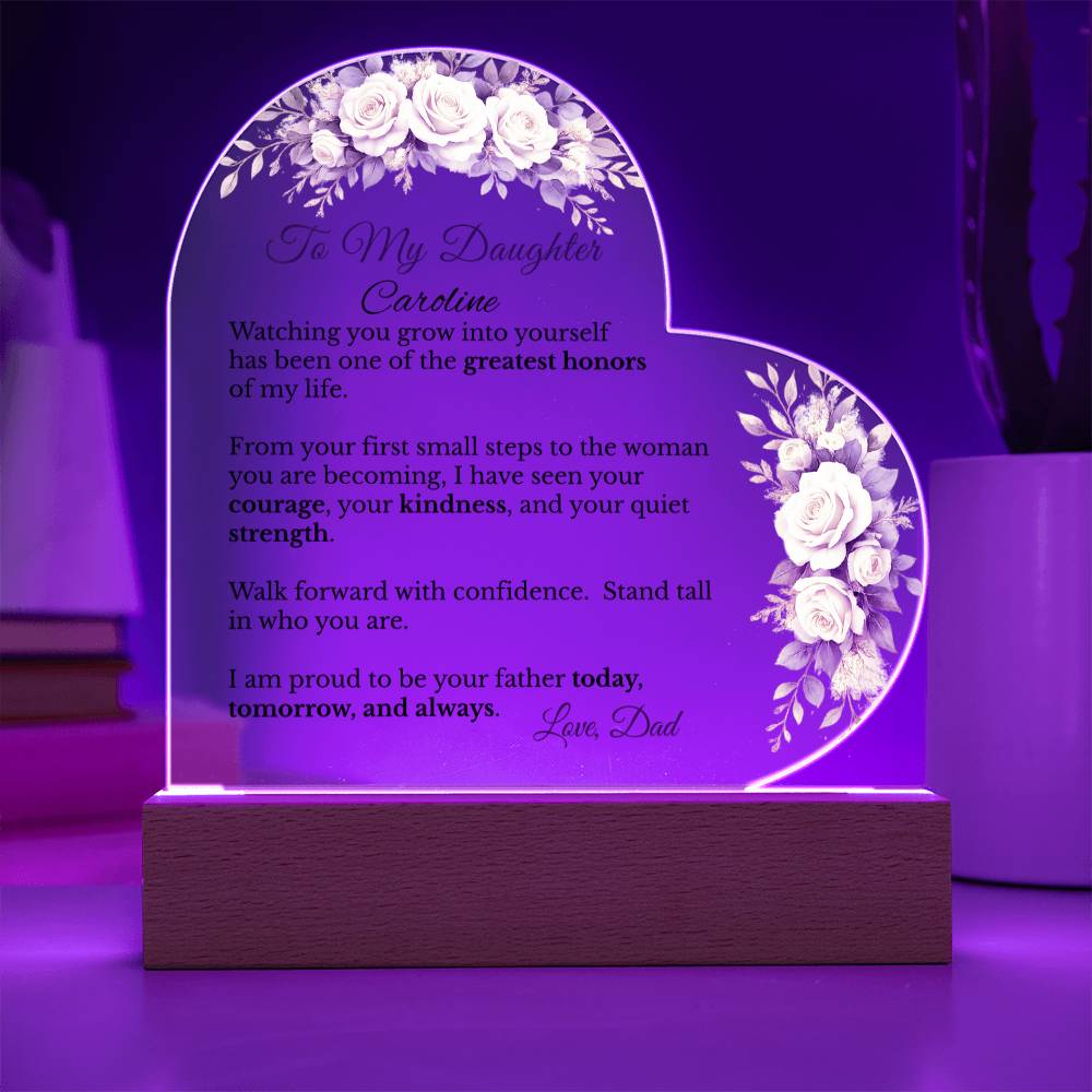 To My Daughter from Dad Acrylic Plaque