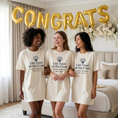 Last Toast on the Coast - T-shirt → Beach Bachelorette Shirt | Last Toast on the Coast Tee