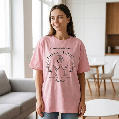The Bach Club - T-shirt → The Bach Club Shirt | Custom Bride Squad T-Shirt