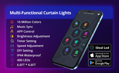 Smart LED Curtain Sync Lights