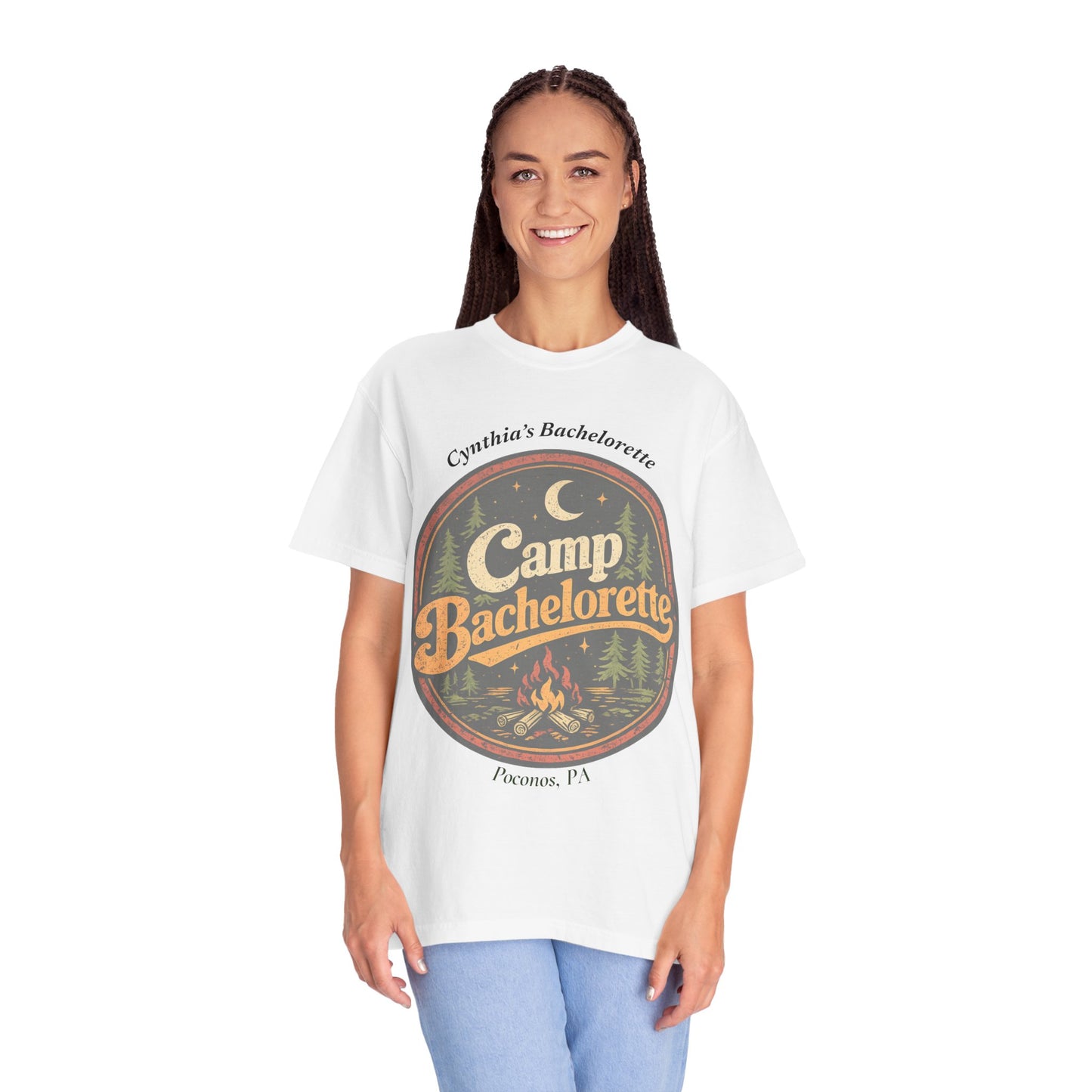 Camp Bachelorette - T-shirt → Camp Bachelorette Shirt | Cabin Weekend Bride Squad Tee