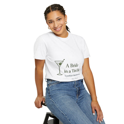 Bride In A Tini Bit - T-shirt → Bride in a Tini Bit Shirt | Beach Bachelorette Tee