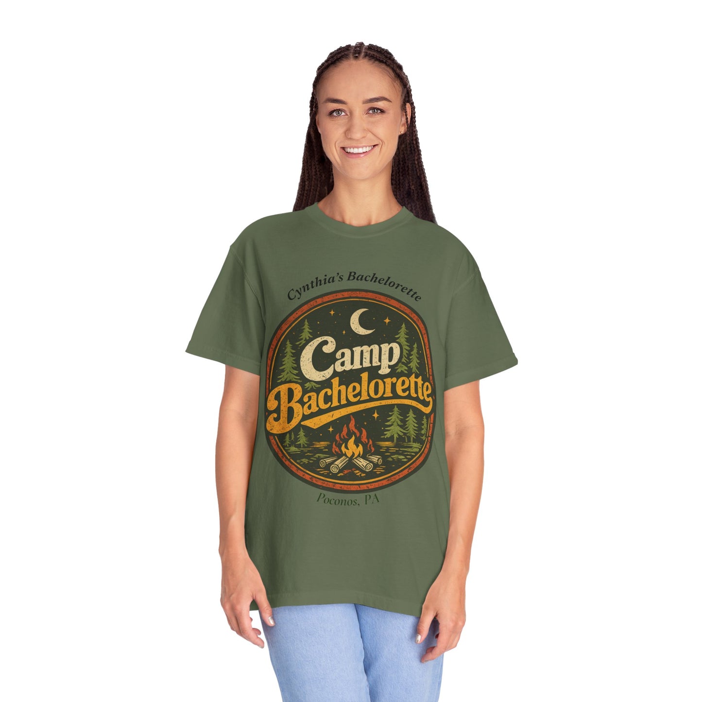 Camp Bachelorette - T-shirt → Camp Bachelorette Shirt | Cabin Weekend Bride Squad Tee