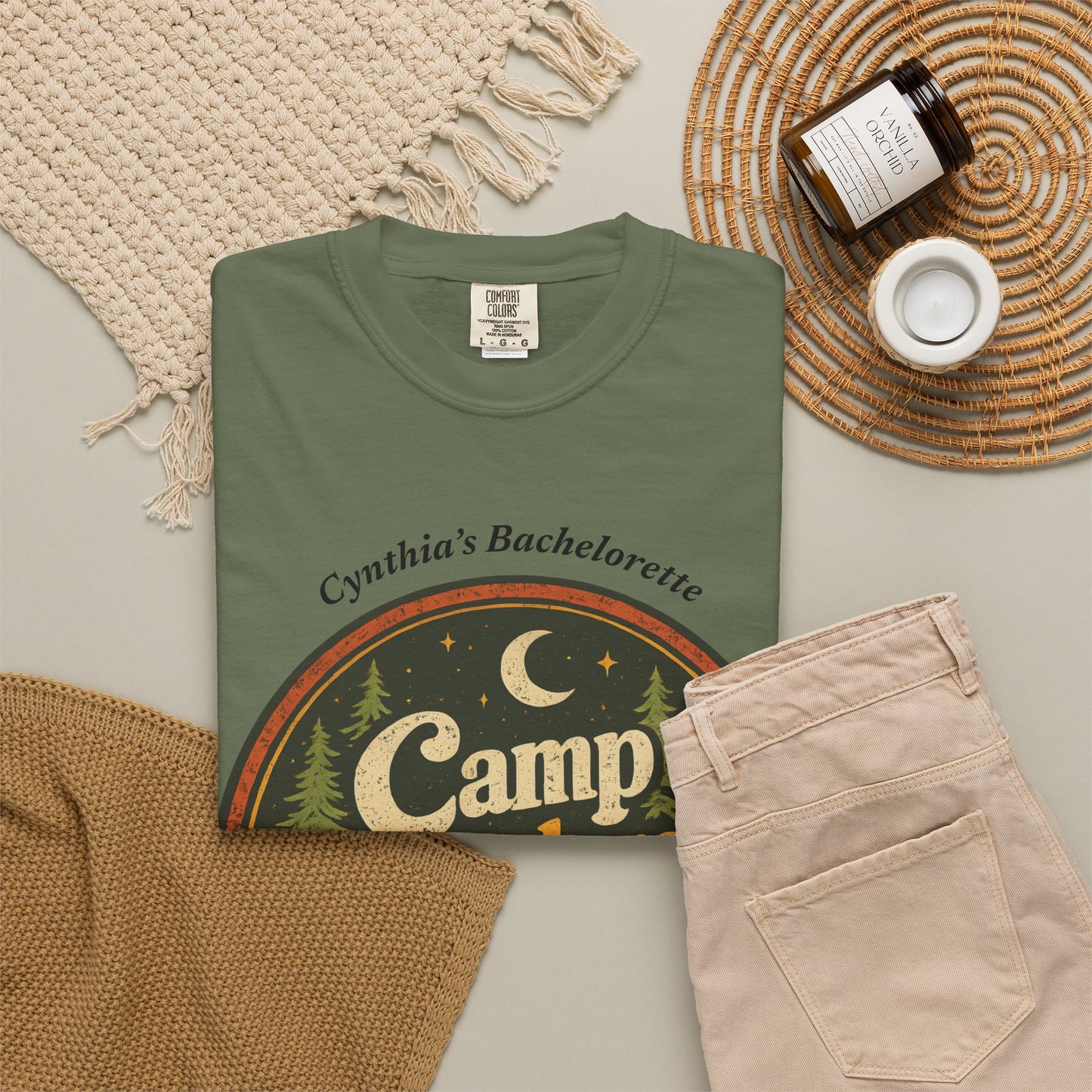 Camp Bachelorette - T-shirt → Camp Bachelorette Shirt | Cabin Weekend Bride Squad Tee
