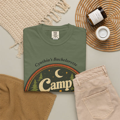 Camp Bachelorette - T-shirt → Camp Bachelorette Shirt | Cabin Weekend Bride Squad Tee