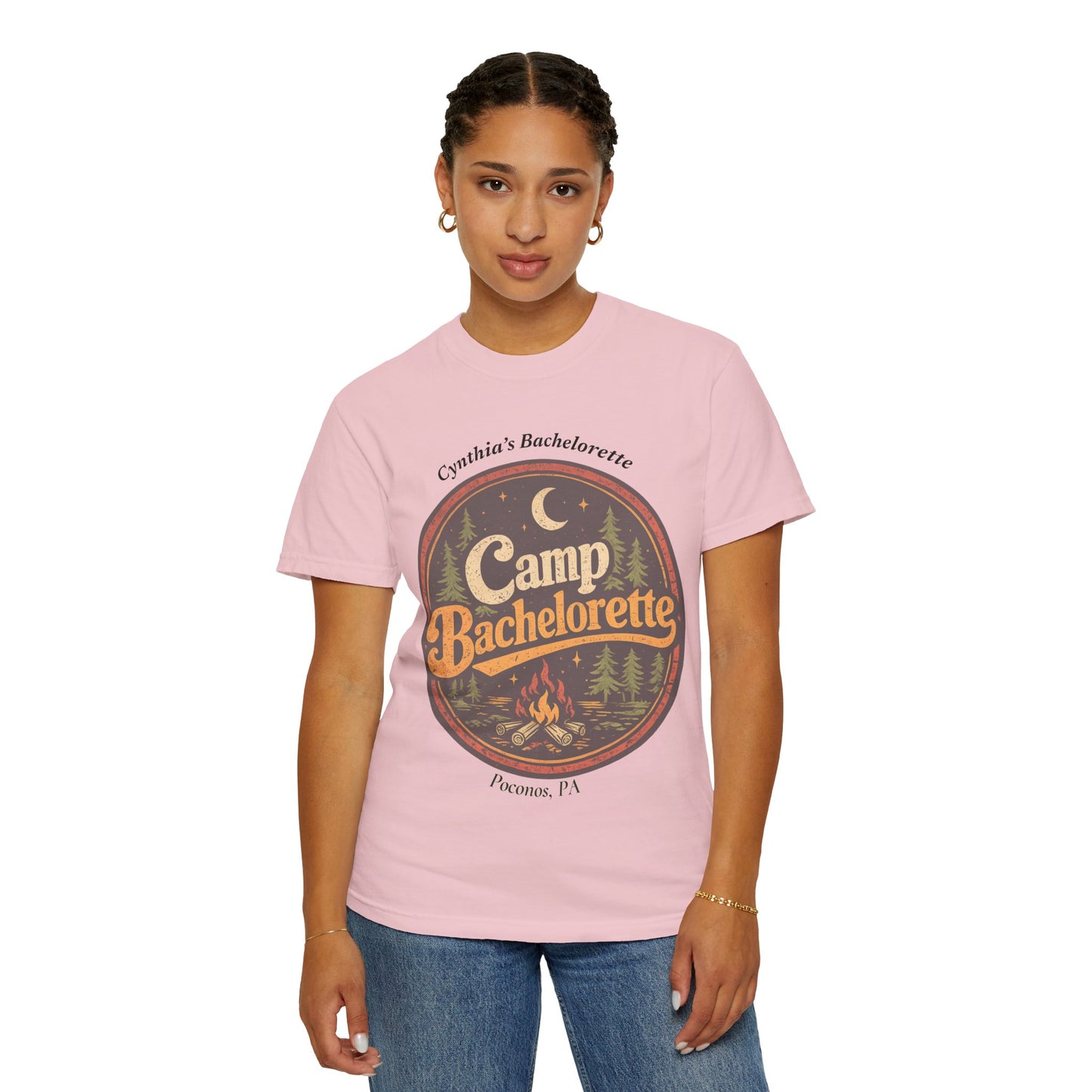 Camp Bachelorette - T-shirt → Camp Bachelorette Shirt | Cabin Weekend Bride Squad Tee